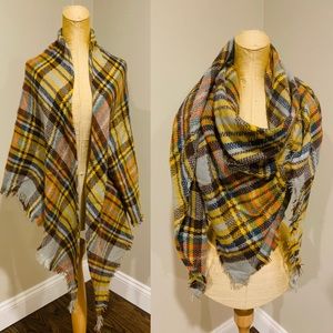 Plaid Blanket Scarf